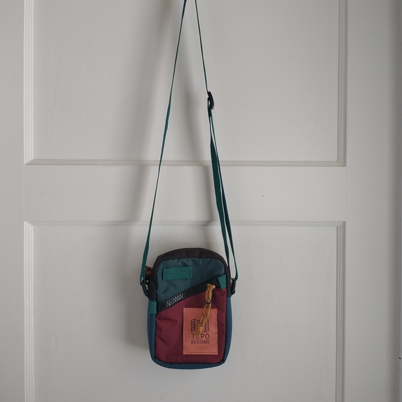 Topo Designs Handbags - Topo Designs Red and Blue Messenger Bag